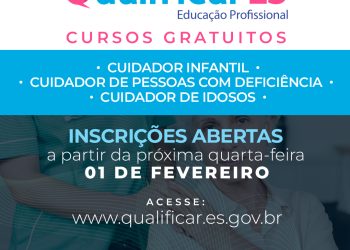 Cursos gratuitos do Programa Qualificar ES abrem inscrições na quarta-feira, 01.