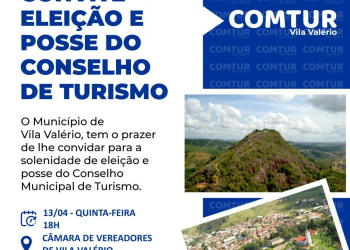 Conselho Municipal de Turismo em Vila Valério será eleito nesta guinta feira