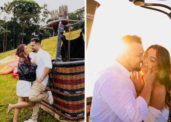 ‘Sim’ nas alturas: casal de Cachoeiro viraliza após pedido de casamento em balão