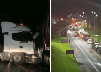 Acidente com quatro veículos deixa uma pessoa morta e fecha BR-101 em São Mateus