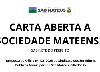 CARTA ABERTA À SOCIEDADE MATEENSE