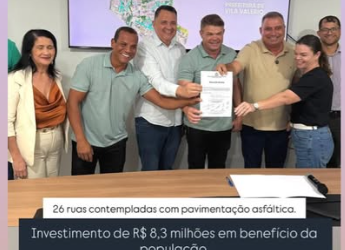Vila Valério avança na infraestrutura: prefeito Davi Ramos assina ordem de serviço de R$ 8,3 milhões para pavimentação de mais de 26 ruas